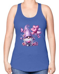 gnome with butterfly 19# - gnome -Racerback Tank