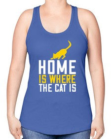 home is where the cat is Style 49# - cats -Racerback Tank
