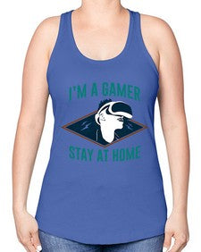 im gamer stay at home 119# - video games -Racerback Tank