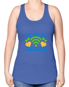 keep your grip on the stick 35# - video games -Racerback Tank