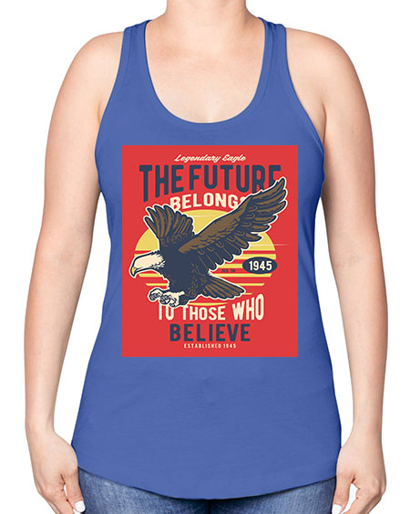 legendary eagle 55# - birds -Racerback Tank