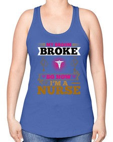 my broombroke so now Style 290# - nurse -Racerback Tank