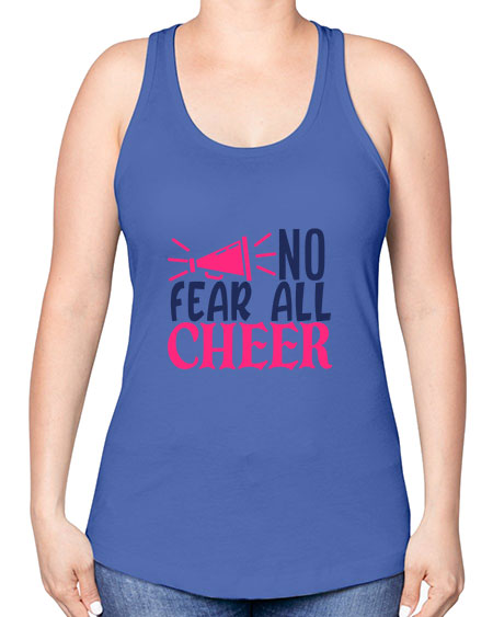 no fear all cheer 1739# - cheer -Racerback Tank