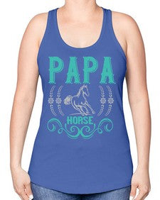 papa horse Style 26# - horse -Racerback Tank