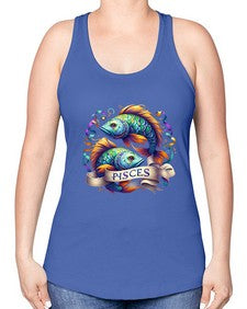 pisces 361# - pisces -Racerback Tank
