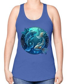 pisces 364# - pisces -Racerback Tank