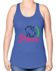pisces 372# - pisces -Racerback Tank