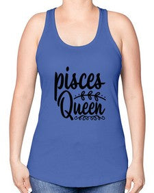 pisces queen 378# - pisces -Racerback Tank