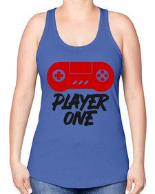play one 145# - video games -Racerback Tank