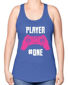 player one 147# - video games -Racerback Tank