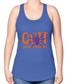 quit your witchin 32# - witch -Racerback Tank