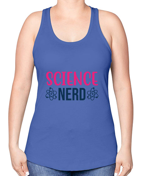 science nerd 65# - general science -Racerback Tank