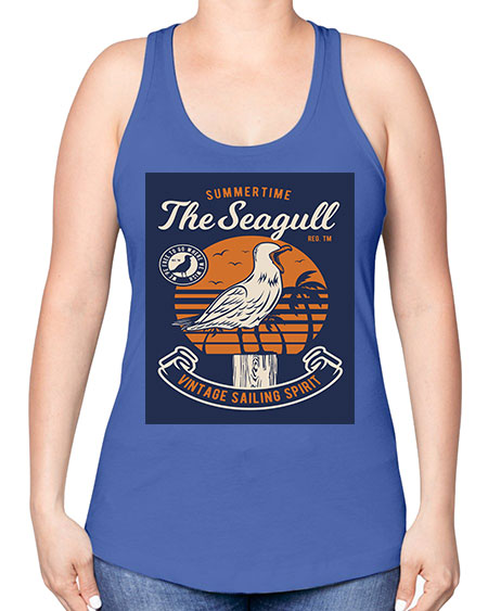 seagul bird 67# - birds -Racerback Tank
