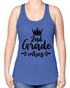 second Grade vibes 838# - second grade -Racerback Tank