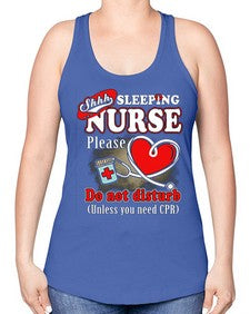 sleeping nurse 1402# - nurse -Racerback Tank
