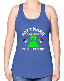 software developer the legend 16# - computer -Racerback Tank
