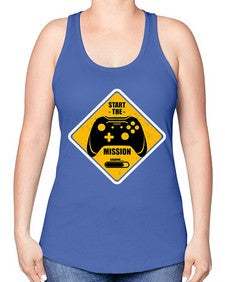 start the mission 152# - video games -Racerback Tank