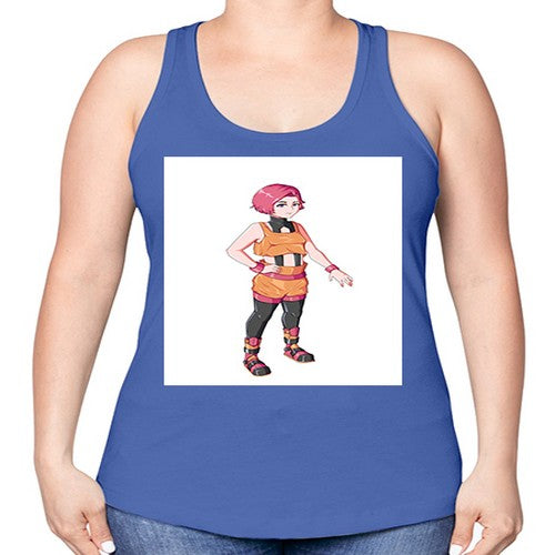 street girl wear orange outfit16# - anime -Racerback Tank