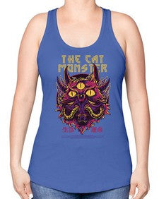 the cat monster gdkkj 1148# - art pop art -Racerback Tank