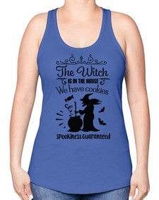 the witch is in the house sign 20# - witch -Racerback Tank