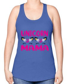 unicorn mama 473# - unicorn -Racerback Tank