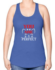 you are perfect Style 124# - cats -Racerback Tank