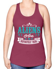Aliens are real 26# - ufo -Racerback Tank