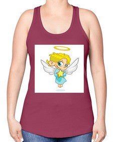 Angel 7# - cartoon general -Racerback Tank