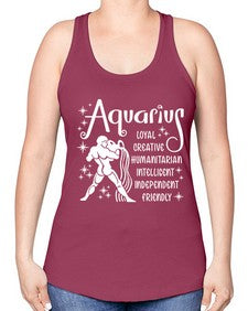 Aquarius 68# - aquarius -Racerback Tank