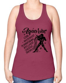 Aquarius 72# - aquarius -Racerback Tank