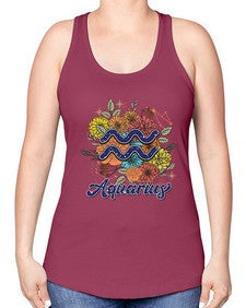 Aquarius 7# - aquarius -Racerback Tank