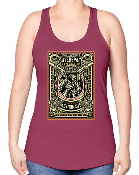 Astronaut Outerspace Exploration 36# - space -Racerback Tank