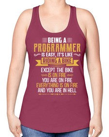 Being a Programmer 3# - computer -Racerback Tank