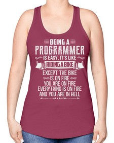 Being a Programmer 4# - computer -Racerback Tank