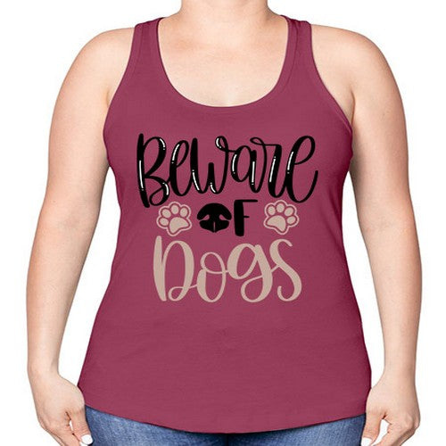 Beware Of Dogs Style 33# - dogs -Racerback Tank