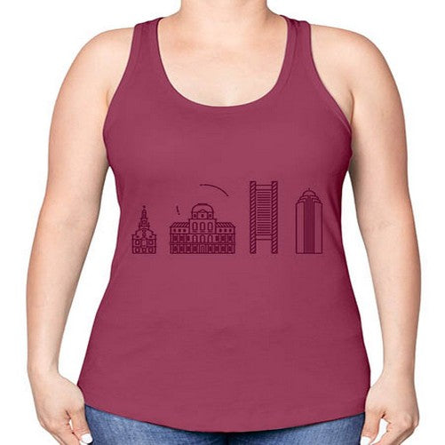 Boston 479# - cities -Racerback Tank