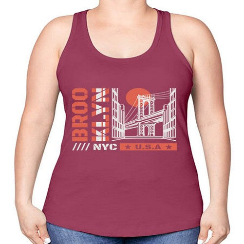 Brooklyn 499# - cities -Racerback Tank