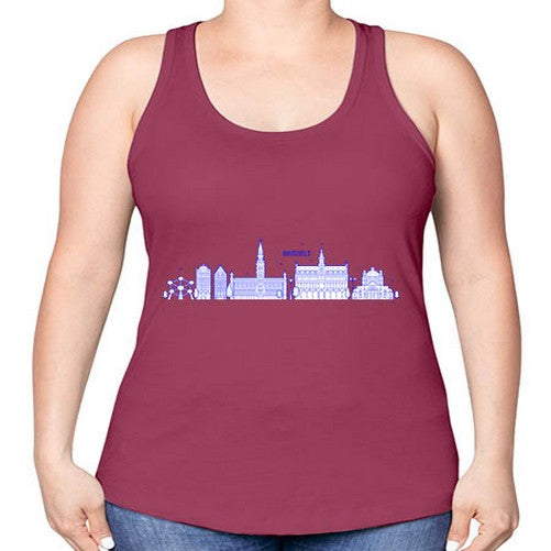 Brussels 509# - cities -Racerback Tank