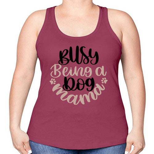 Busy Being A Dog Style 32# - dogs -Racerback Tank