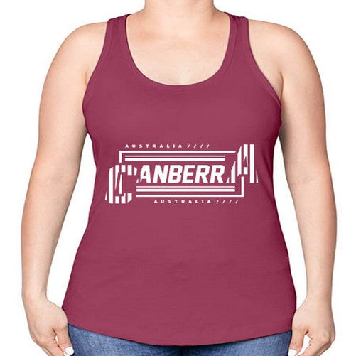 Canberra 542# - cities -Racerback Tank