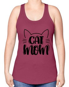 Cat Mom Style 85# - cats -Racerback Tank