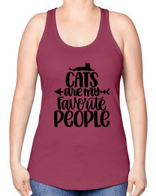 Cats Are My Favorite People Style 90# - cats -Racerback Tank
