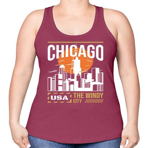 Chicago 571# - cities -Racerback Tank