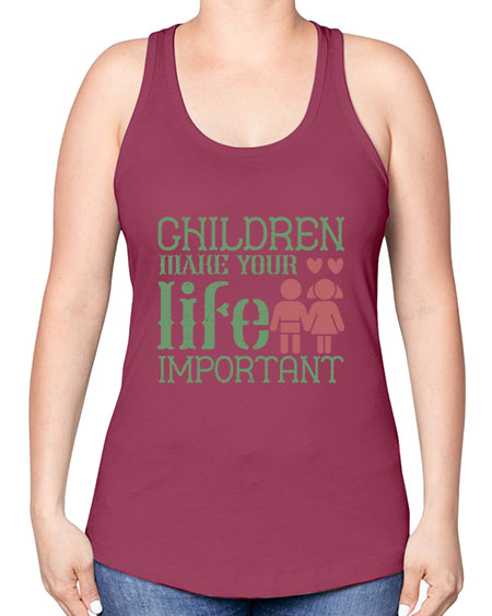 Children make your life important Style 60# - kids -Racerback Tank
