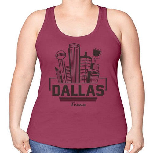 Dallas 645# - cities -Racerback Tank
