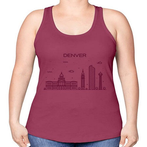 Denver 659# - cities -Racerback Tank