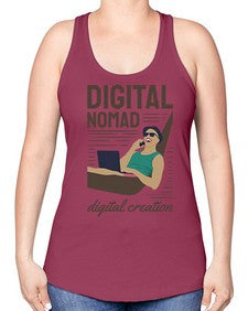 Digital Nomad Digital Creation 22# - internet -Racerback Tank