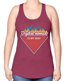 Digital Nomad is My Way 20# - internet -Racerback Tank