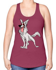 dog 109# - dogs -Racerback Tank