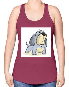 dog 115# - dogs -Racerback Tank